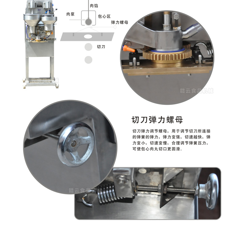 二代肉丸包心機(jī)-切割成型